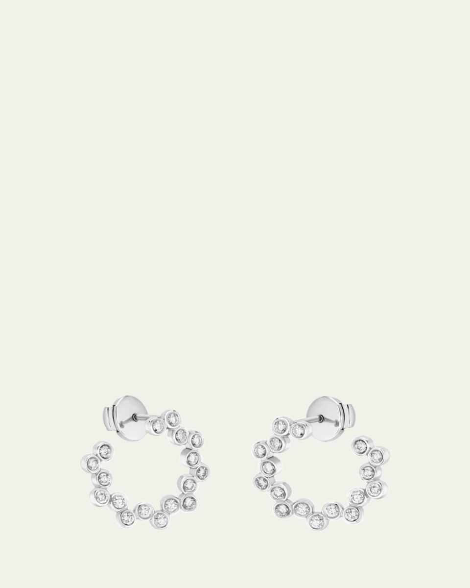 Clique Twist Earrings with Diamonds in White Gold